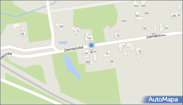 Gliwice, Ziemięcicka, 66, mapa Gliwic