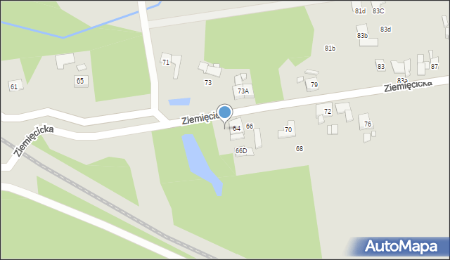 Gliwice, Ziemięcicka, 66a, mapa Gliwic