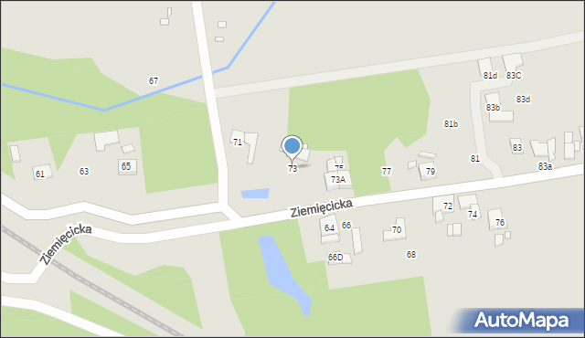 Gliwice, Ziemięcicka, 73, mapa Gliwic