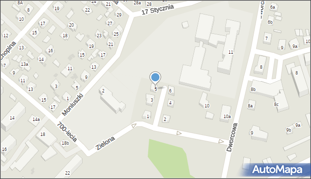 Gniewkowo, Zielona, 5, mapa Gniewkowo