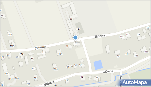 Goczałkowice-Zdrój, Zimowa, 17, mapa Goczałkowice-Zdrój