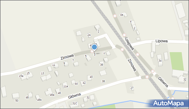 Goczałkowice-Zdrój, Zimowa, 3, mapa Goczałkowice-Zdrój