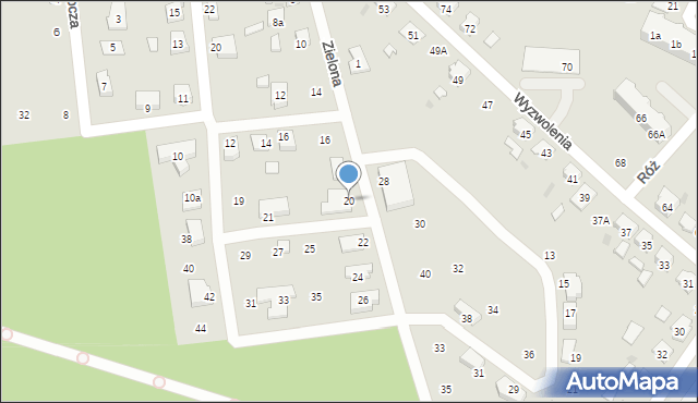 Gogolin, Zielona, 20, mapa Gogolin