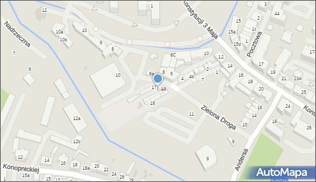 Goleniów, Zielona Droga, 16, mapa Goleniów