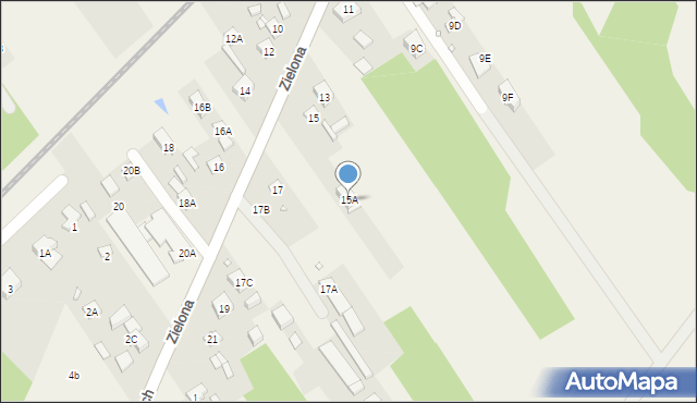 Gołków, Zielona, 15A, mapa Gołków
