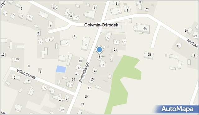 Gołymin-Ośrodek, Zielińskiego, gen., 9, mapa Gołymin-Ośrodek