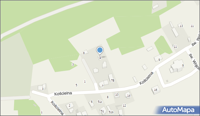 Góra Puławska, Zielone Wzgórze, 4, mapa Góra Puławska