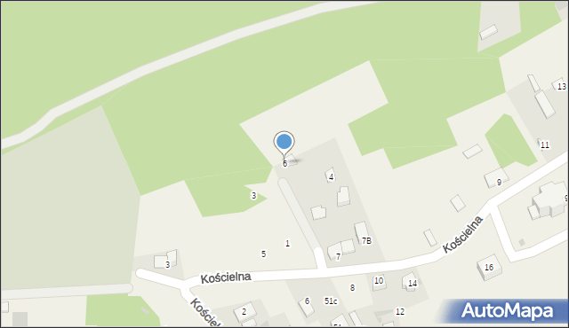 Góra Puławska, Zielone Wzgórze, 6, mapa Góra Puławska
