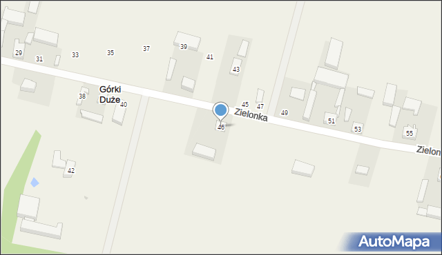 Górki Duże, Zielonka, 46, mapa Górki Duże