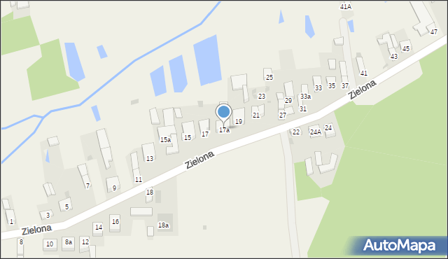 Gorzkowice, Zielona, 17a, mapa Gorzkowice