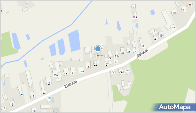 Gorzkowice, Zielona, 23, mapa Gorzkowice