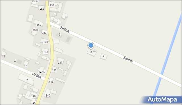 Górzyn, Zielna, 6, mapa Górzyn