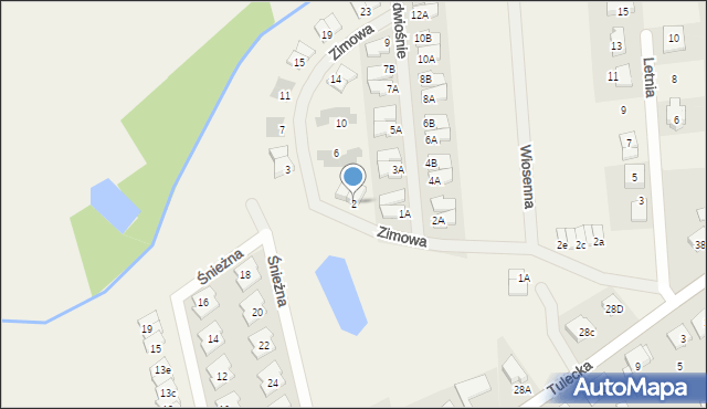 Gowarzewo, Zimowa, 2, mapa Gowarzewo