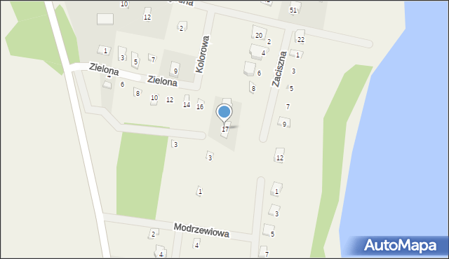 Gowidlino, Zielona, 17, mapa Gowidlino