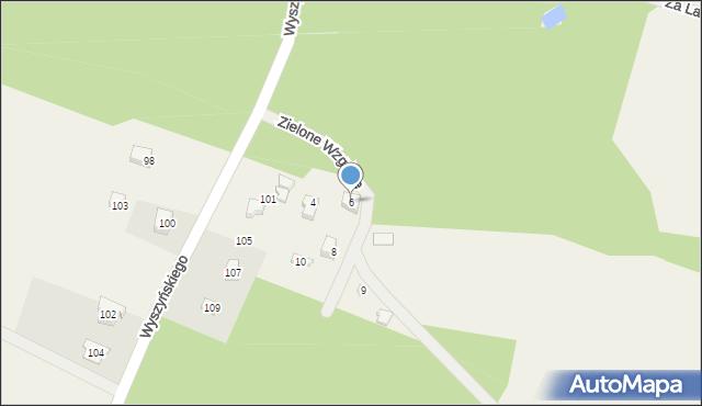 Gowidlino, Zielone Wzgórze, 6, mapa Gowidlino