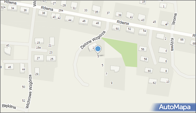 Gowino, Zielone Wzgórza, 3, mapa Gowino