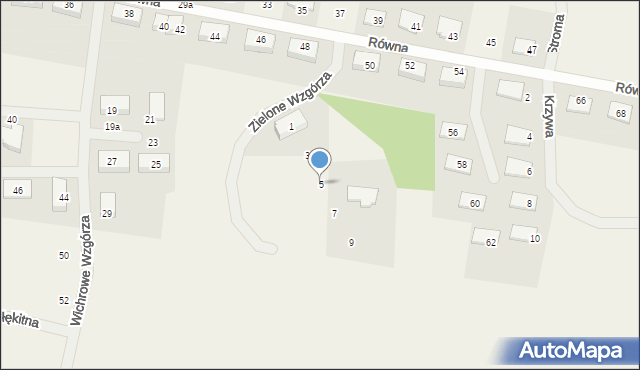 Gowino, Zielone Wzgórza, 5, mapa Gowino