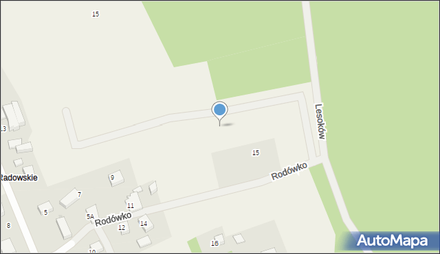 Grabowiec, Zielony Zakątek, 5, mapa Grabowiec