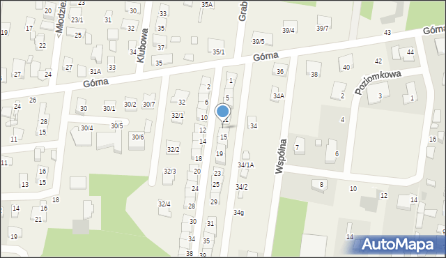 Grabówka, Zielony Zakątek, 13, mapa Grabówka
