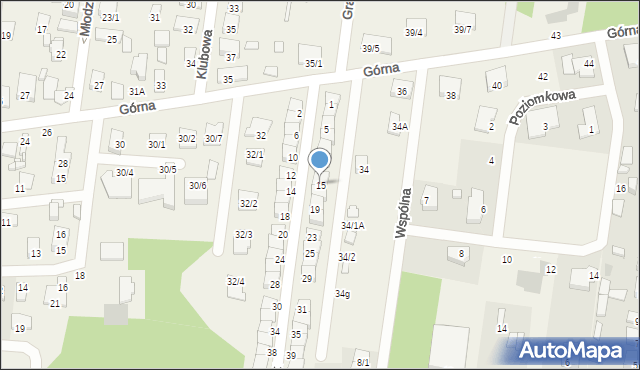 Grabówka, Zielony Zakątek, 15, mapa Grabówka