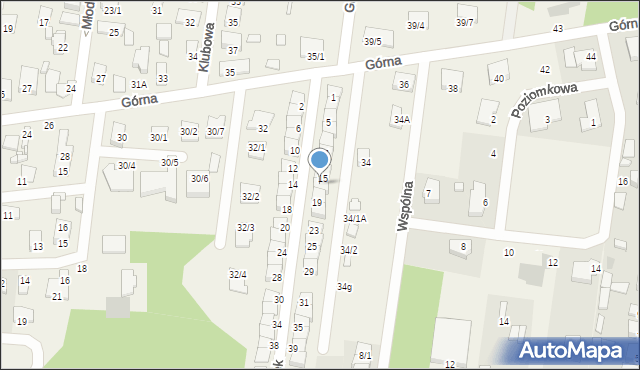 Grabówka, Zielony Zakątek, 17, mapa Grabówka