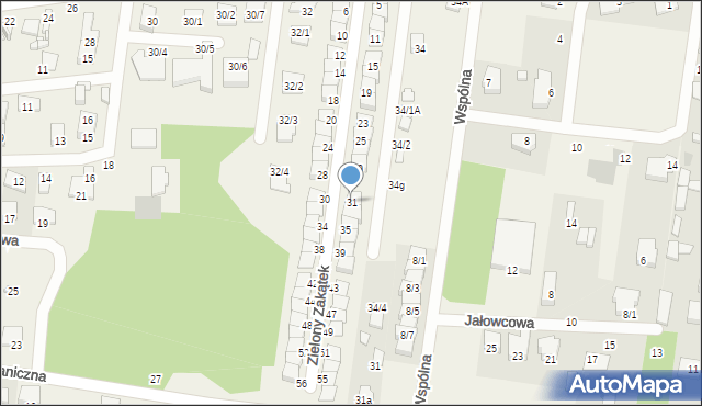 Grabówka, Zielony Zakątek, 31, mapa Grabówka