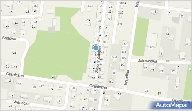 Grabówka, Zielony Zakątek, 44, mapa Grabówka