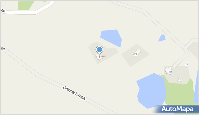 Grabówko, Zielona Droga, 9, mapa Grabówko