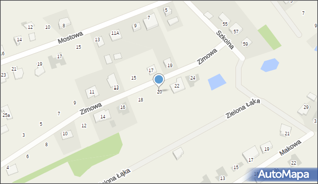 Grębocin, Zimowa, 20, mapa Grębocin