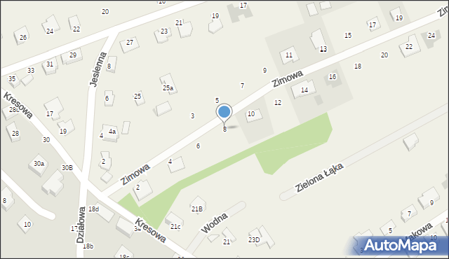 Grębocin, Zimowa, 8, mapa Grębocin