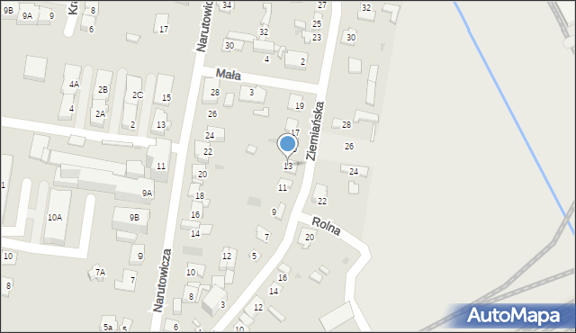 Grodzisk Mazowiecki, Ziemiańska, 13, mapa Grodzisk Mazowiecki