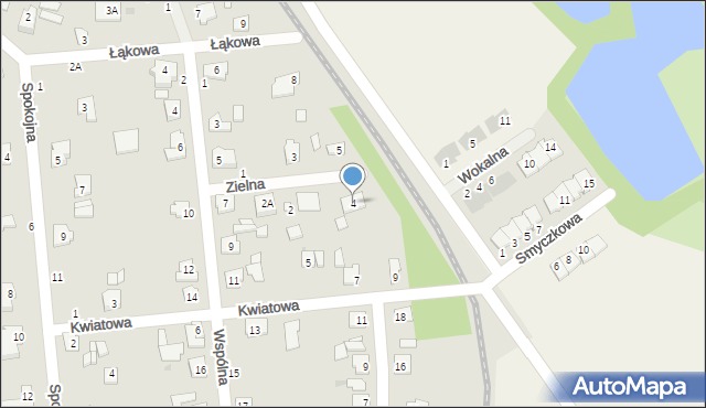 Grójec, Zielna, 4, mapa Grójec