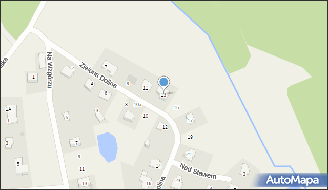 Gronity, Zielona Dolina, 13, mapa Gronity