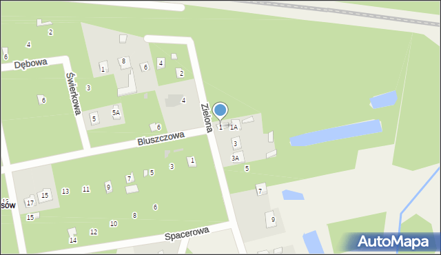 Groszowice, Zielona, 1, mapa Groszowice