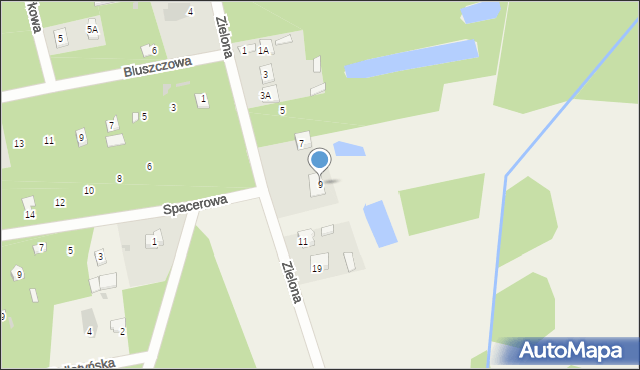 Groszowice, Zielona, 9, mapa Groszowice