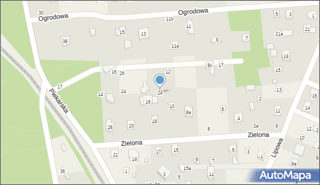 Grotniki, Zielona, 14, mapa Grotniki