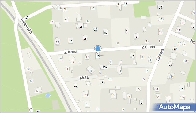 Grotniki, Zielona, 15, mapa Grotniki