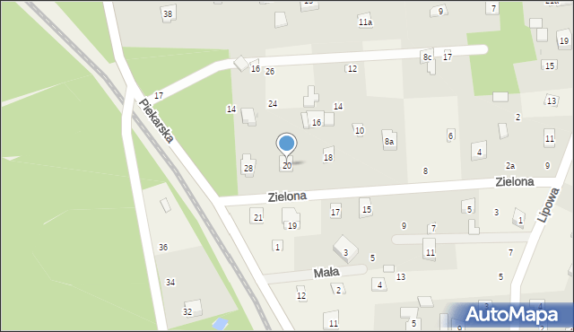 Grotniki, Zielona, 20, mapa Grotniki