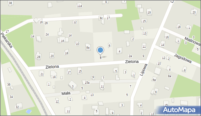 Grotniki, Zielona, 8, mapa Grotniki