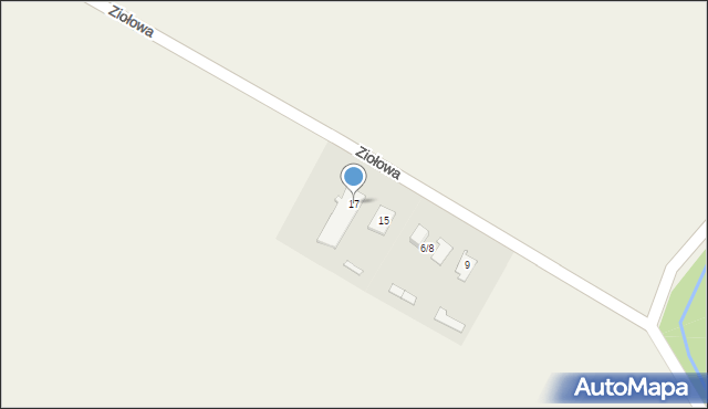 Grudów, Ziołowa, 17, mapa Grudów