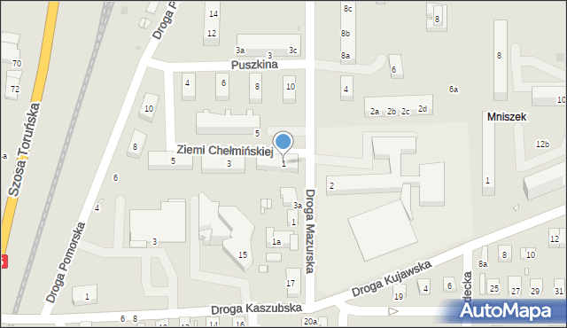 Grudziądz, Ziemi Chełmińskiej, 1, mapa Grudziądza