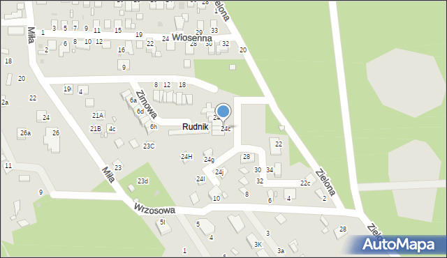 Grudziądz, Zimowa, 24d, mapa Grudziądza