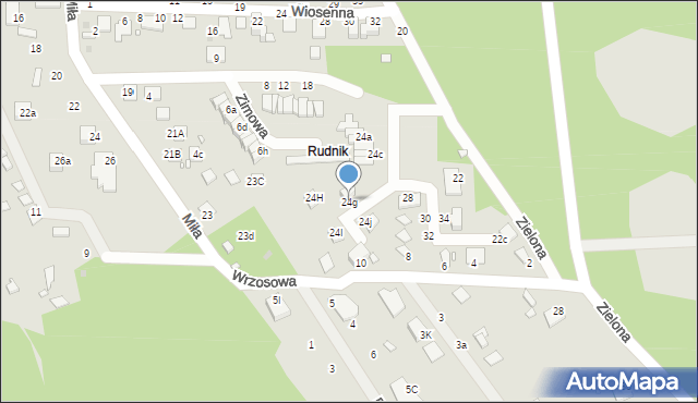 Grudziądz, Zimowa, 24g, mapa Grudziądza