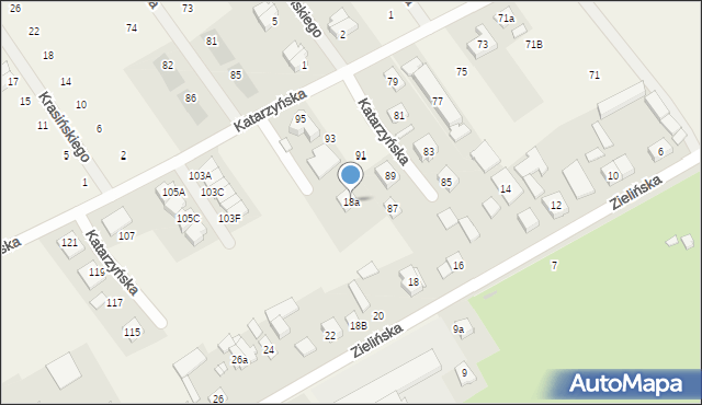 Gruszczyn, Zielińska, 18a, mapa Gruszczyn