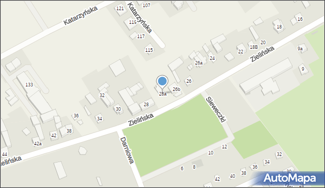 Gruszczyn, Zielińska, 28a, mapa Gruszczyn