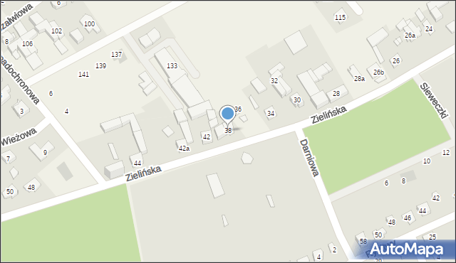 Gruszczyn, Zielińska, 38, mapa Gruszczyn