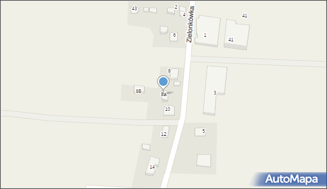 Grzawa, Zielonkówka, 8a, mapa Grzawa