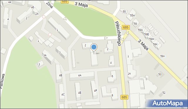 Hajnówka, Zina Aleksego, 4, mapa Hajnówka