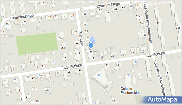 Inowrocław, Ziarniaka Dobromira, ks., 22, mapa Inowrocławia