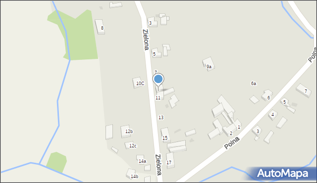 Ińsko, Zielona, 9, mapa Ińsko